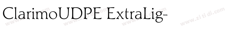 ClarimoUDPE ExtraLig字体转换